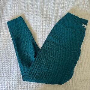Turquoise /teal Booty by Brabants croco legging